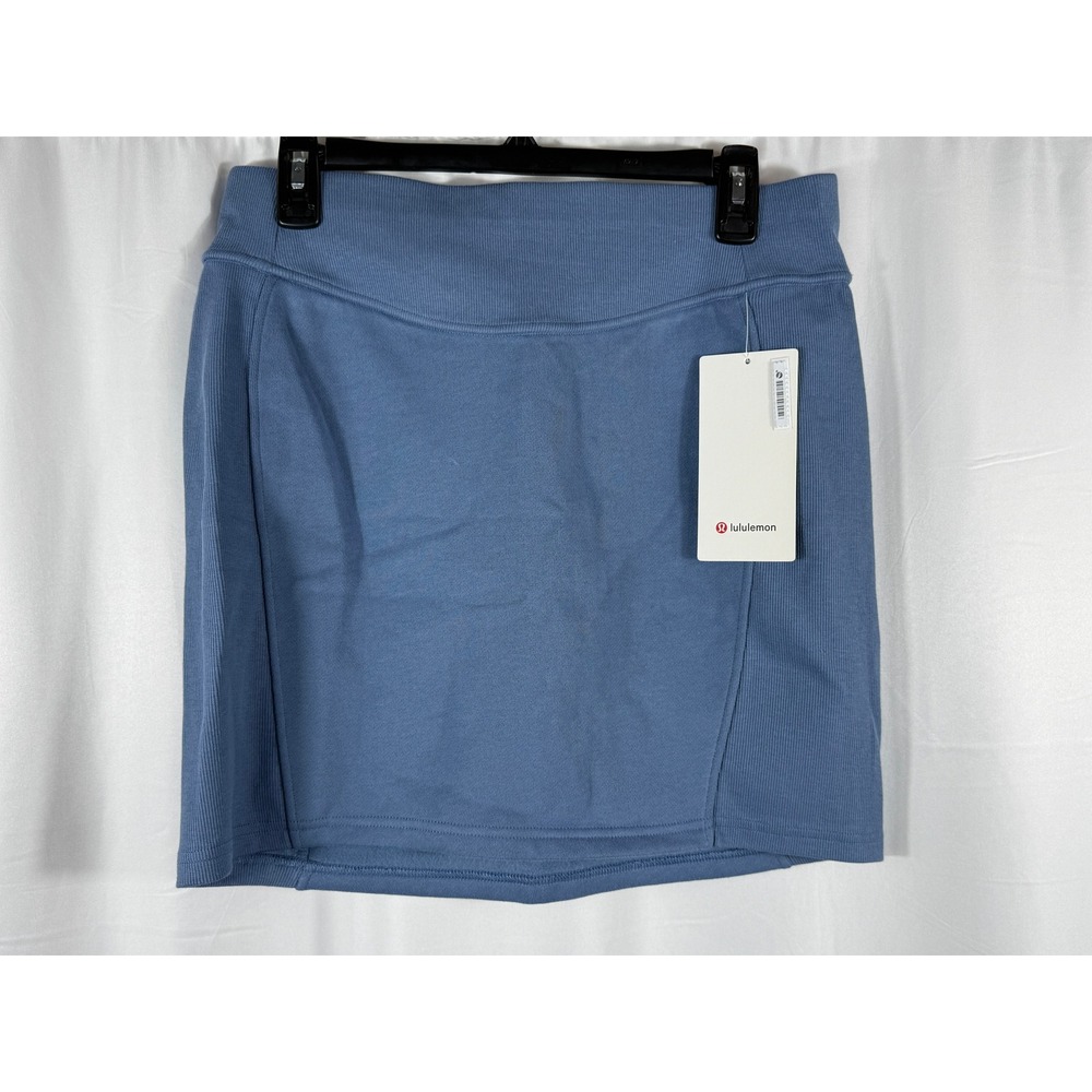 Lululemon Scuba High Rise Mini Skirt Oasis Blue LW8ALSS Size L NWT
